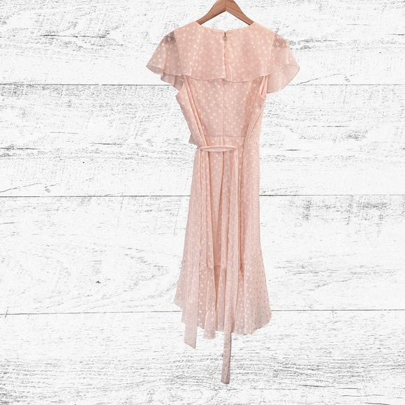 Tommy Hilfiger Pink High Low Sundress with Flutter Sleeves - Picture 2 of 4